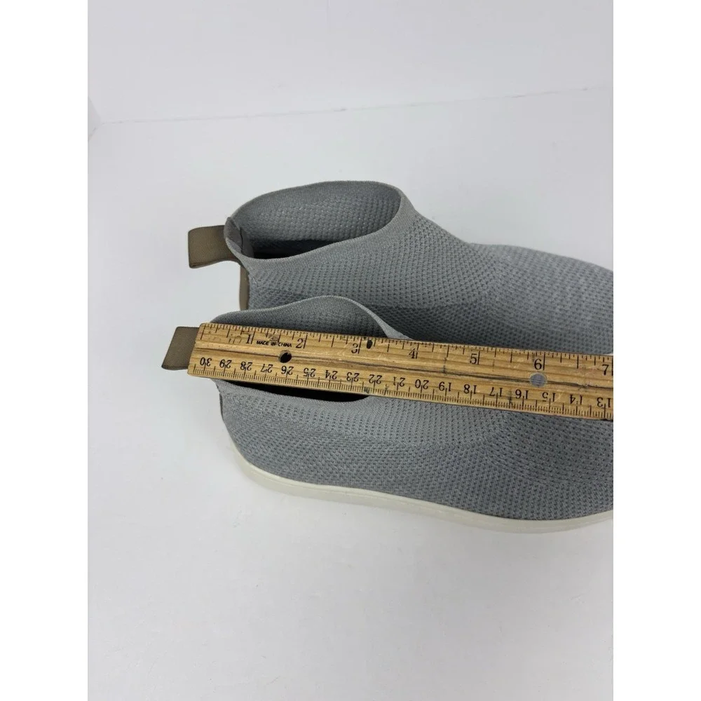 Eileen Fisher Point Recycled Knit Sneakers Shoes Gray Stretch Women's Size 9.5.